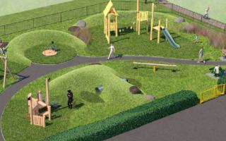 Denham Way Activity Park CGI plans. The work is expected to finish in the spring.