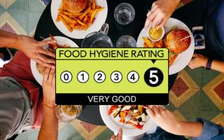 The data revealed that no Watford eatery received a score below 5/5 for the whole month.