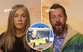 Jennifer Aniston and Adam Sandler reminded of the moment the Friends star pranked Watford-born radio presenter Chris Stark.