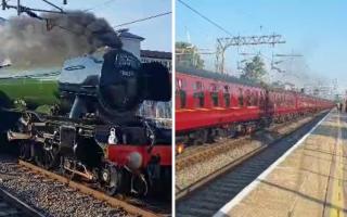 A Kings Langley couple captured the Flying Scotsman going through Harrow and Wealdstone station this morning at about 7.10am.