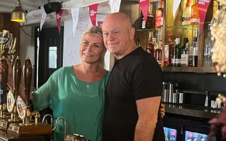 Victoria Keen had her picture taken with TV star Ross Kemp.