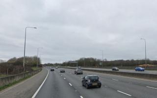 The M25, between London Colney and the A1(M).