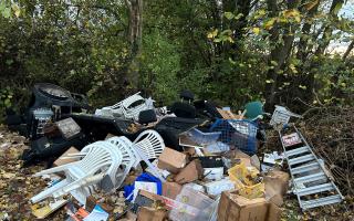 The Watford-based firm dumped these items near Redbourn.