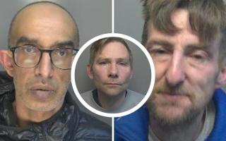 The three men are wanted for separate offences.