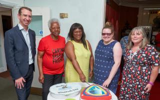 Watford Mayor Peter Taylor celebrating a previous Windrush  Day.