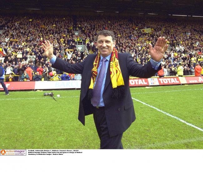 Graham Taylor at Vicarage Road in 2001 before his last game in charge of Watford. Picture: Action Images