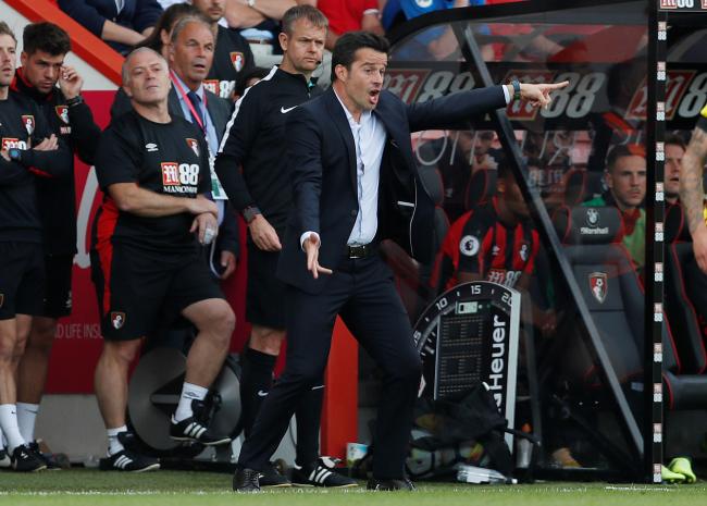 Marco Silva urges his team on. Picture: Action Images