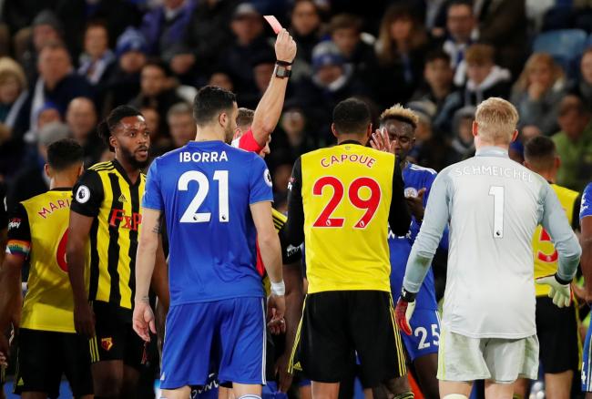 Image result for Watford challenge FA's decision to uphold Etienne Capoue red card vs Leicester