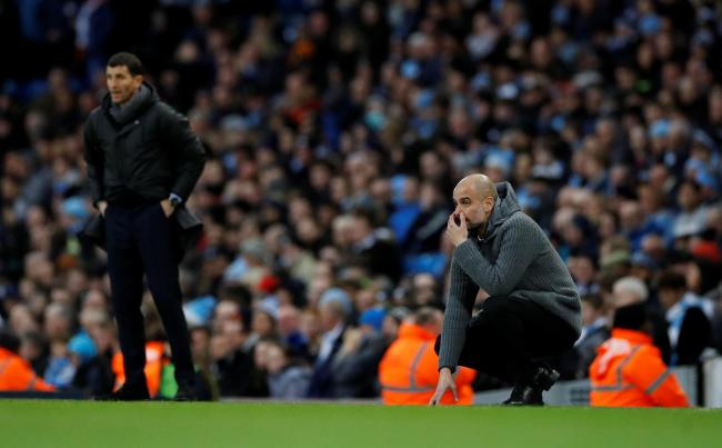 Guardiola has apologised to Javi Gracia. Picture: Action Images